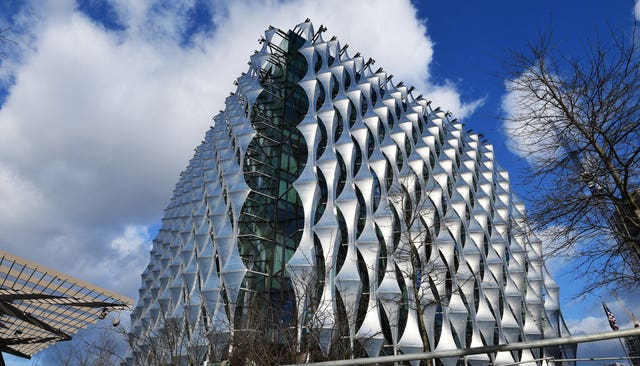 The new US Embassy opened this month (John Stillwell/PA)