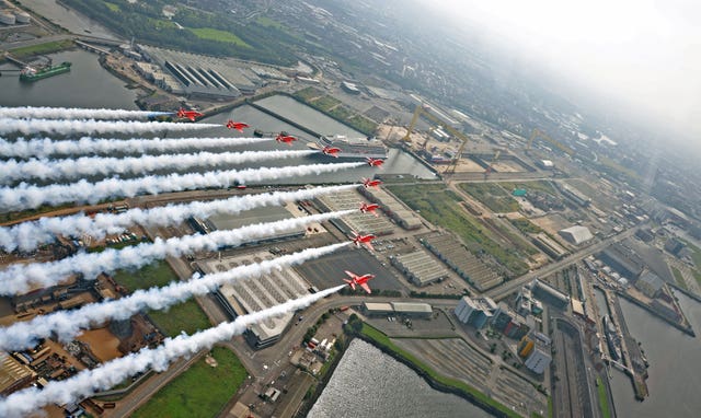 A Red Arrows flypast