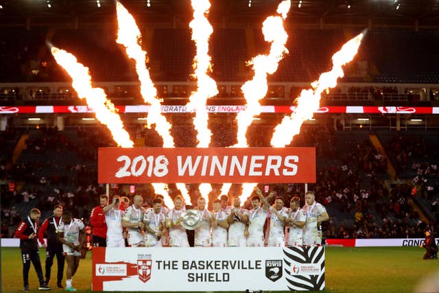 England celebrate winning the series despite their defeat to New Zealand in the third Test at Elland Road