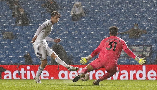 Patrick Bamford is denied by Ederson 