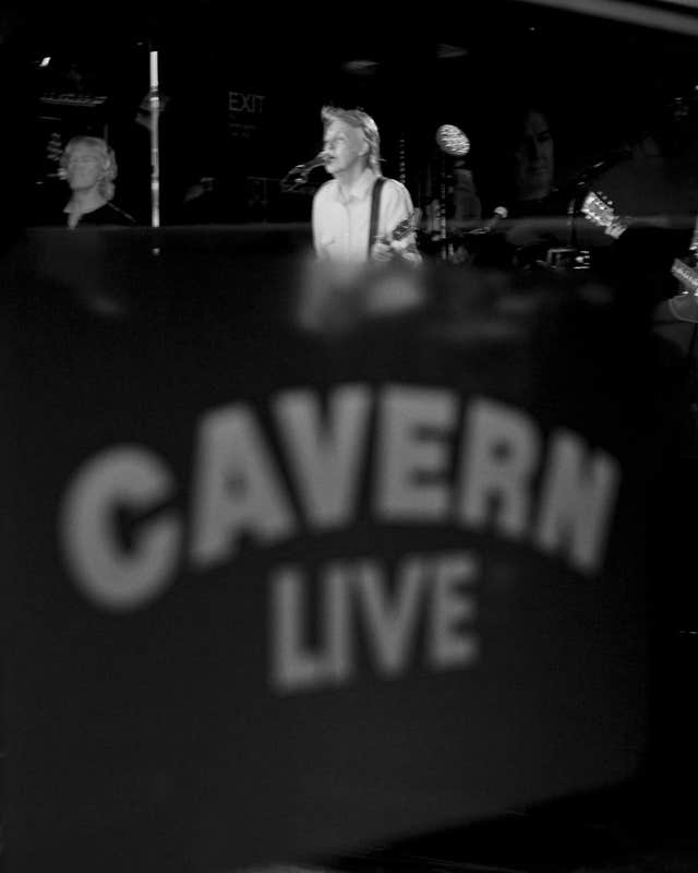 Paul McCartney performs at the Cavern Club