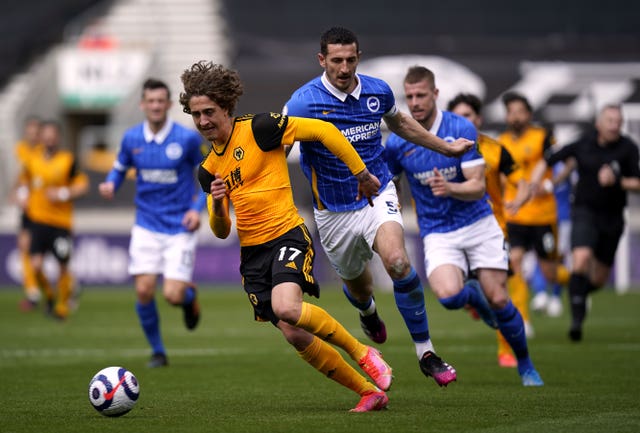 Lewis Dunk pulled back Fabio Silva and was sent off
