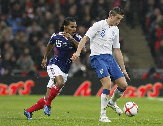 Jordan Henderson made his England debut against France in 2010