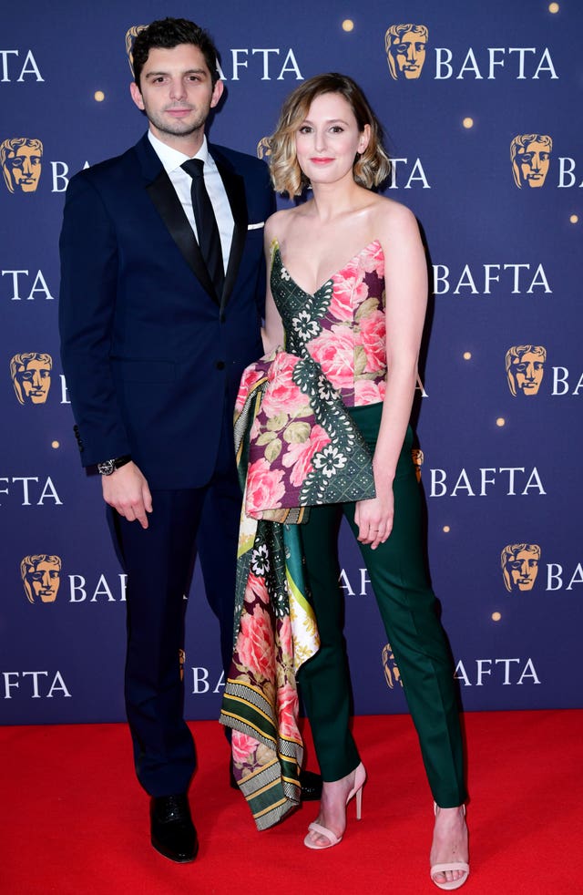 Couple Michael C Fox and Laura Carmichael 