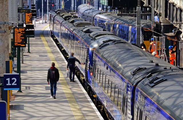 Scotrail train at Waverley