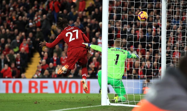 Divock Origi hailed his last-gasp winner against Everton as 'special' (Peter Byrne/PA).