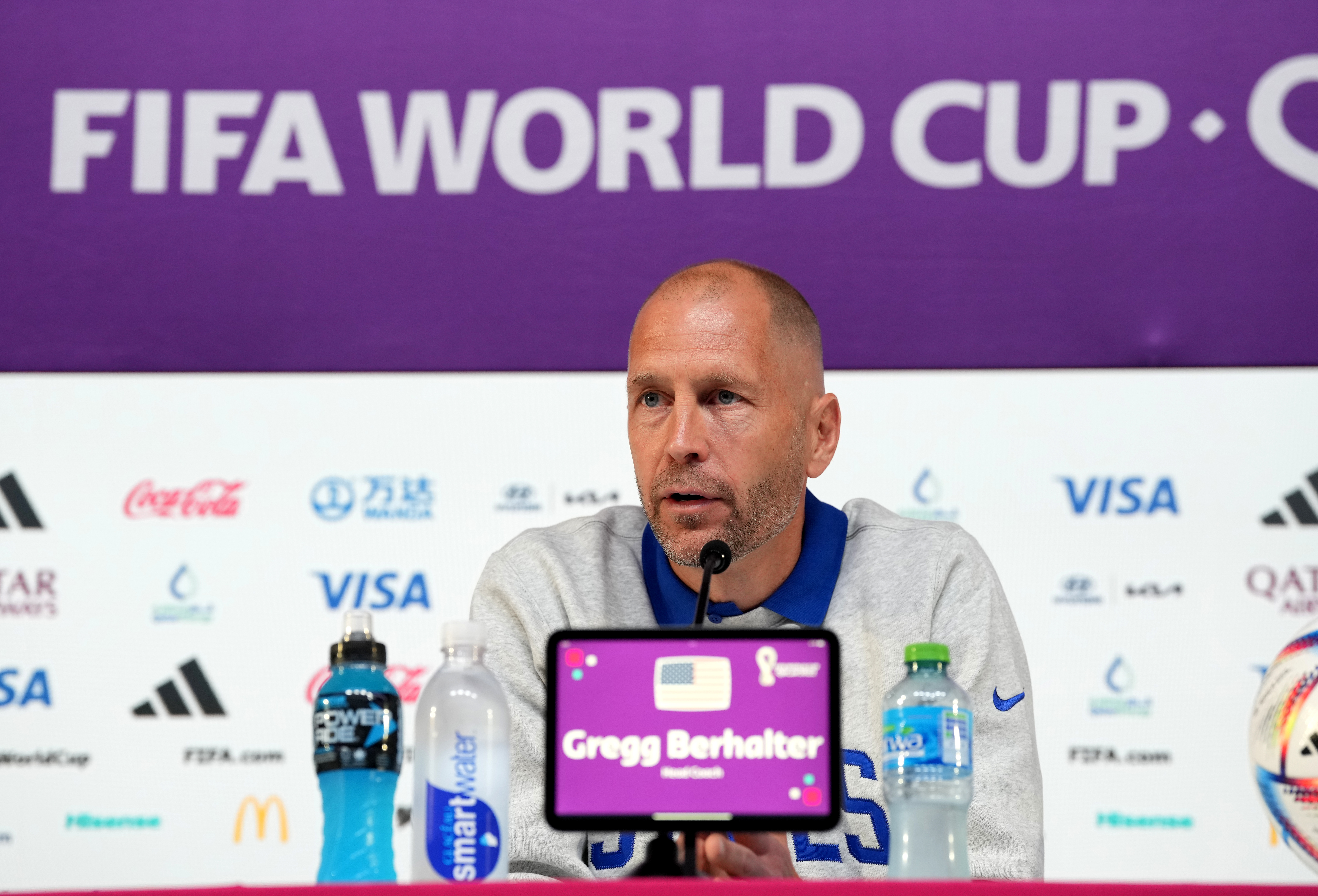 USA manager Gregg Berhalter during a press conference