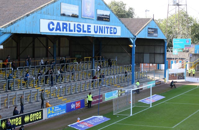 Carlisle supporters attending a pilot event at Southend in September