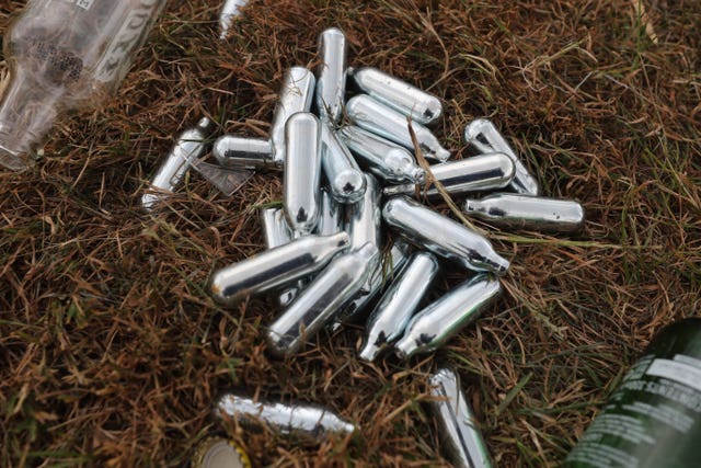 Discard canisters of nitrous oxide