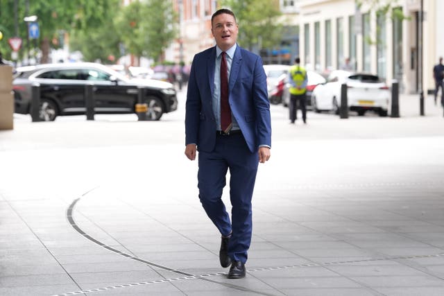 Health Secretary Wes Streeting arrives at BBC Broadcasting House in London, to appear on the BBC One current affairs programme, Sunday with Laura Kuenssberg