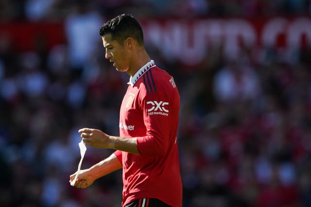 Manchester United’s Cristiano Ronaldo during a pre-season friendly match against Rayo Vallecano