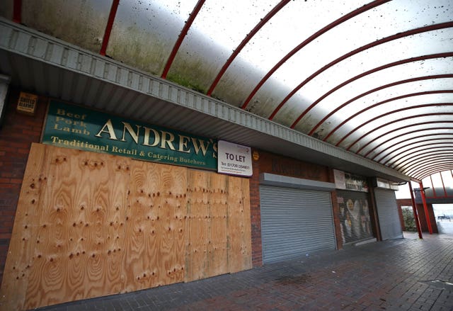 Empty shop spaces