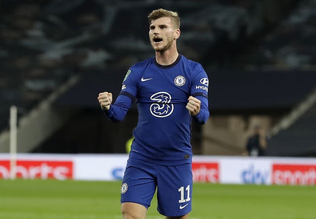 Chelsea's Timo Werner scored his first goal for his new club in midweek