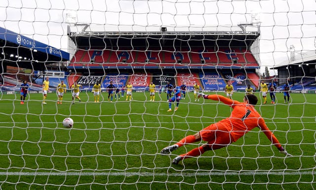 Zaha struck from the spot 