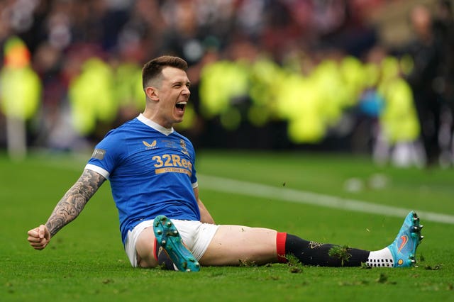 Ryan Jack celebrates