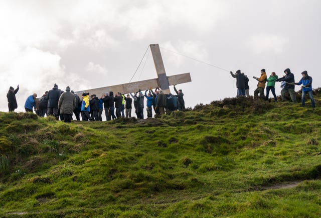 Chevin Cross raising ahead of Easter 2023