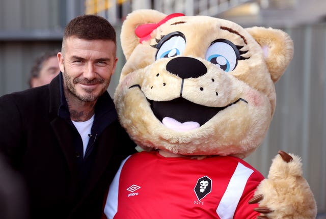 David Beckham makes himself at home at Salford