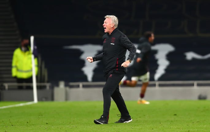 David Moyes celebrated wildly after the equaliser