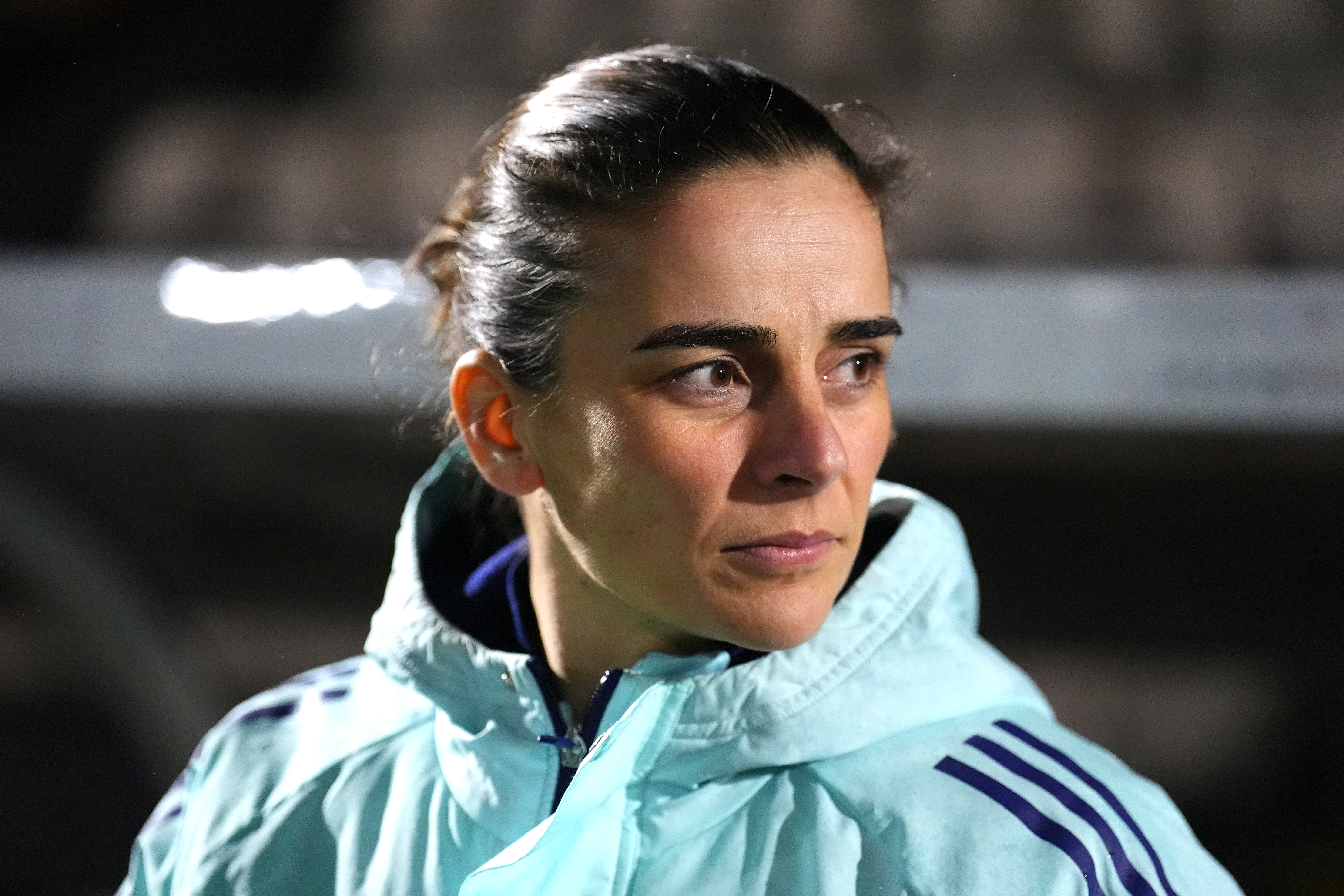 Arsenal interim manager Renee Slegers before the UEFA Women’s Champions League Group C match at Meadow Park