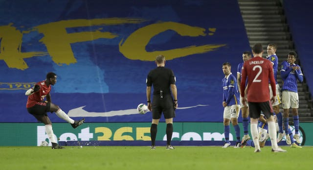 Paul Pogba scored United's third goal via a deflection