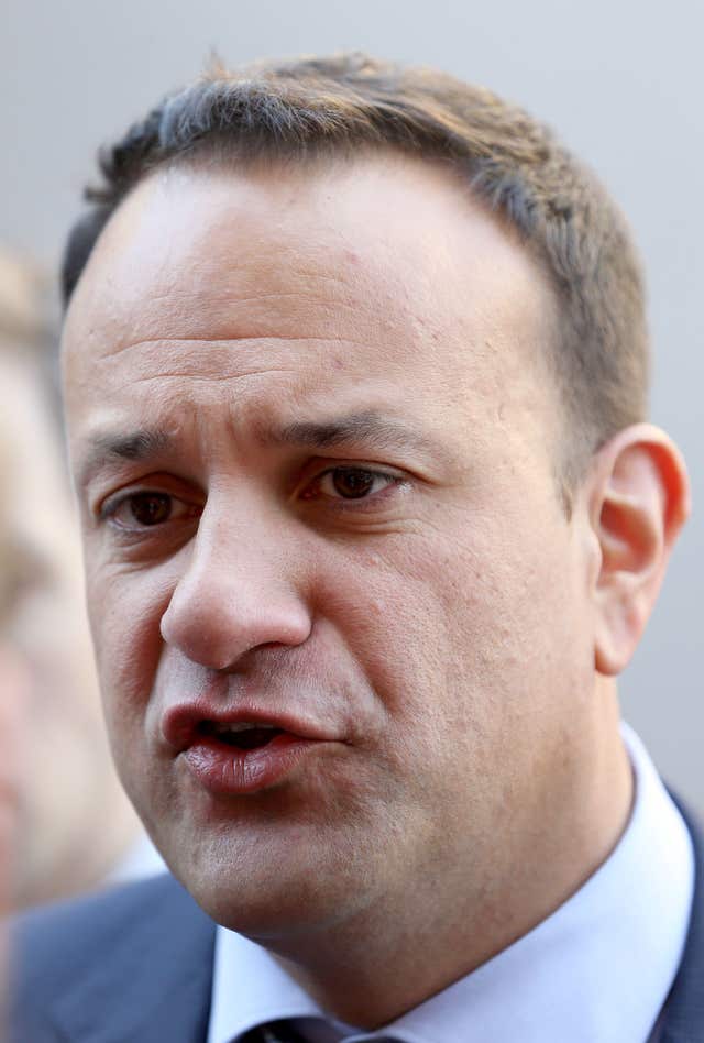 Taoiseach Leo Varadkar during a commuter canvass (Brian Lawless/PA)