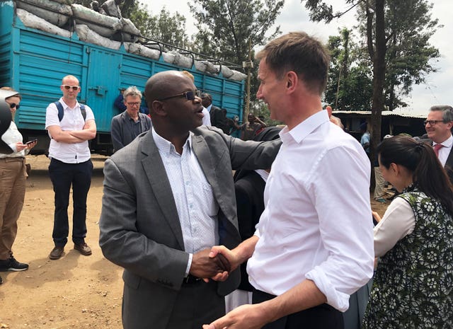 Jeremy Hunt in western Nairobi