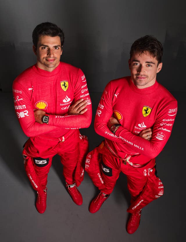 Carlos Sainz and Charles Leclerc
