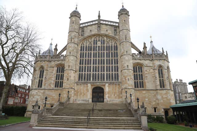 The royal wedding is taking place at St George's Chapel in Windsor (Andrew Matthews/PA)