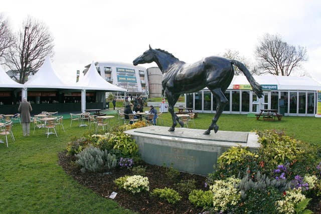 Pride of place - Red Rum's statue at Aintree, pictured more than 30 years after his retirement