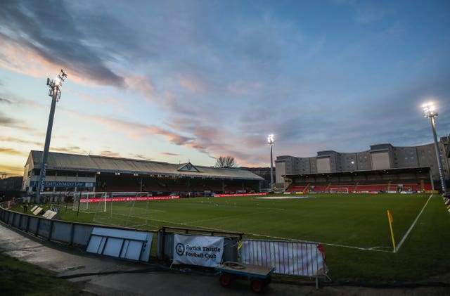 Partick Thistle's Firhill Stadium in Glasgow