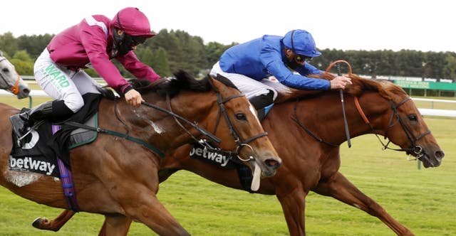 Space Blues (blue cap) could take his chance in the July Cup