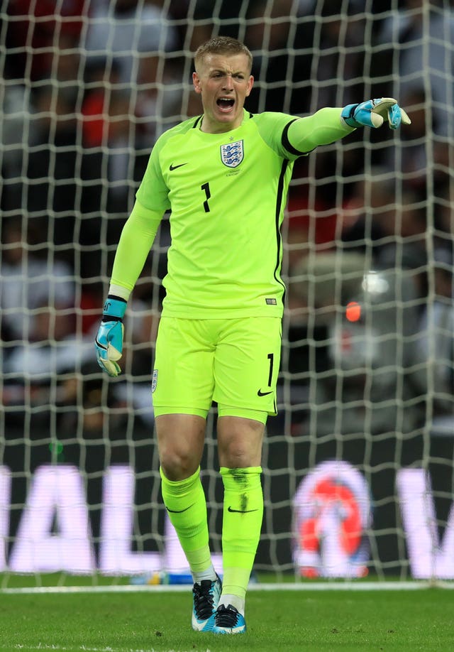 Goalkeeper Jordan Pickford made his England debut against Germany on Friday night. 