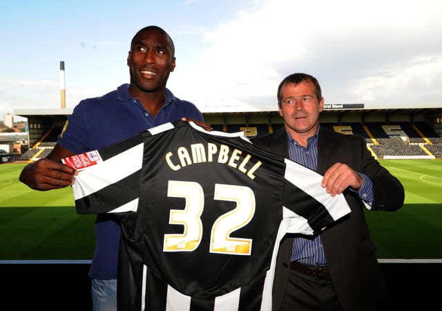 Campbell had a brief spell with Notts County