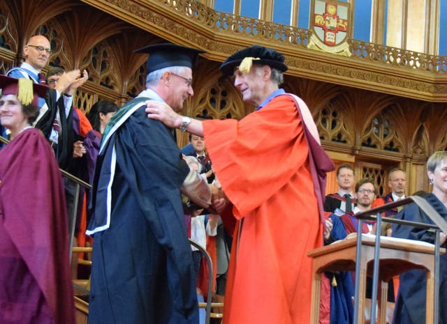 Sir Ranulph Fiennes with Gianni Angelini