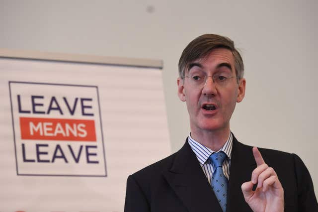 Jacob Rees-Mogg, leader of the pro-Brexit European Research Group of Tories (Stefan Rousseau/PA)