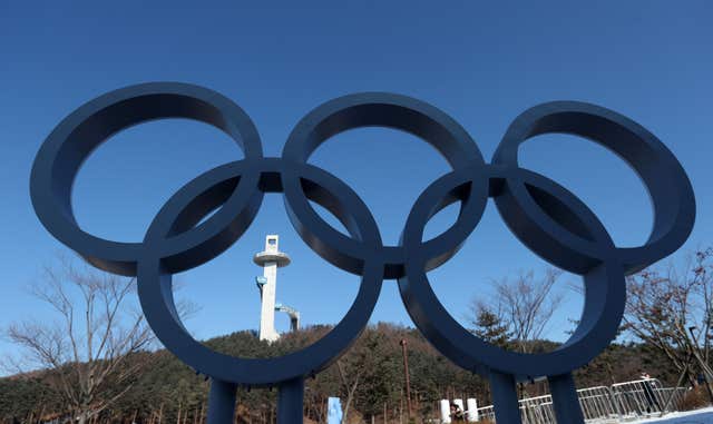 The Olympic rings in Pyeongchang, the 2018 Winter Games venue