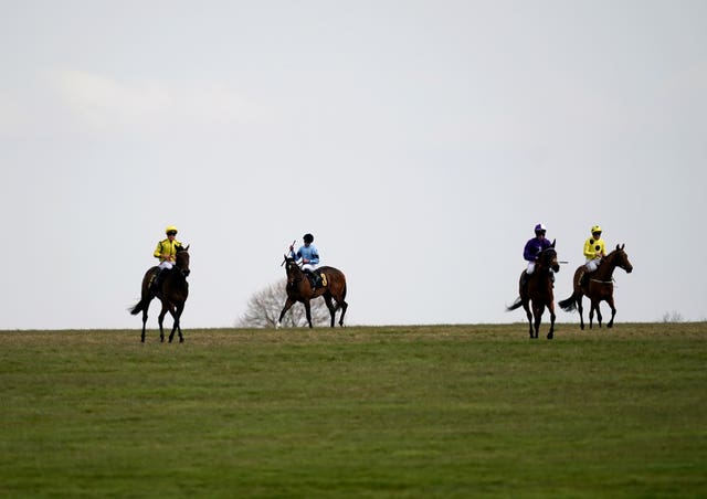 Cachet and the rest of the Nell Gwyn runners pulling up