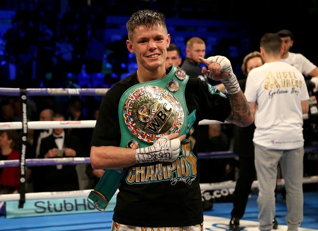 Charlie Edwards beat Angel Moreno in their WBC flyweight title bout at the Copper Box Arena