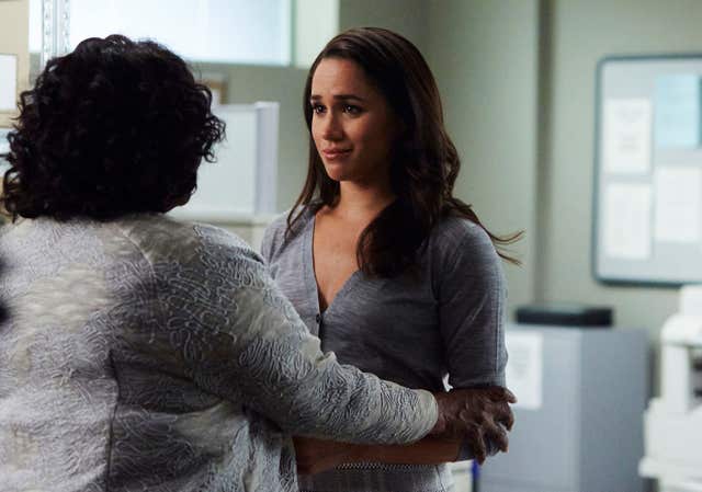 Meghan playing Rachel Zane in Season six of the hit US legal drama Suits.Shane Mahood/USA Network