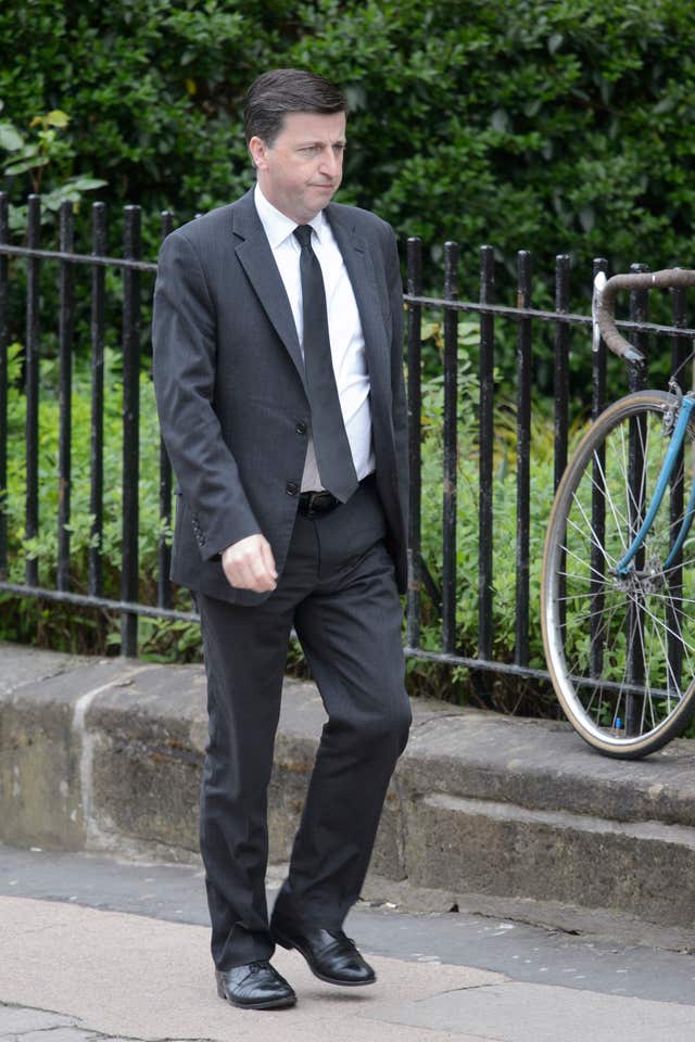Former Labour MP Douglas Alexander paid his respects at the service (John Linton/PA)
