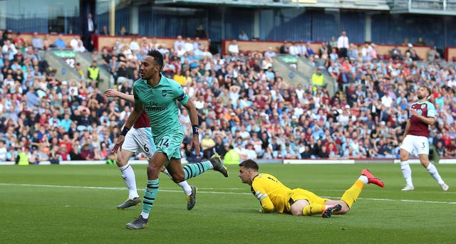 Pierre-Emerick Aubameyang was on fire at Turf Moor