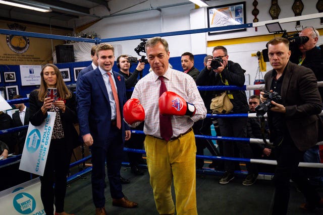 Nigel Farage at Bolsover Boxing Club