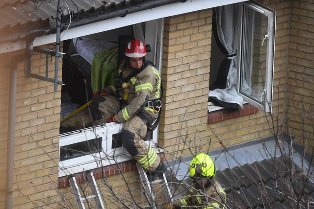 Emergency personnel at the scene