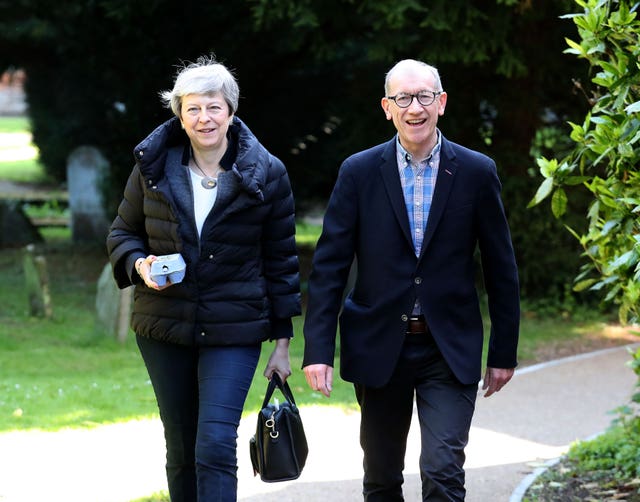 Prime Minister Theresa May at church