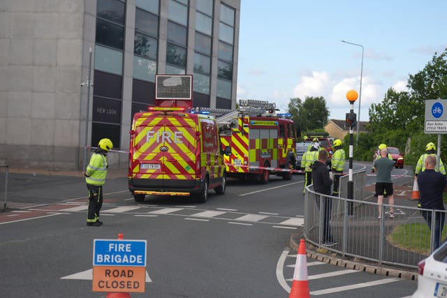 Emergency services near to the scene at Fairgreen Shopping Centre, Carlow