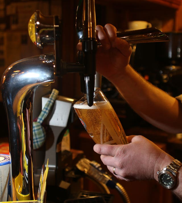 A nice pint of beer is poured