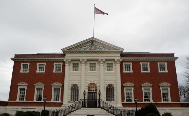 Warrington Town Hall, where Cheshire Police Chief Constable Simon Byrne will face a gross misconduct hearing