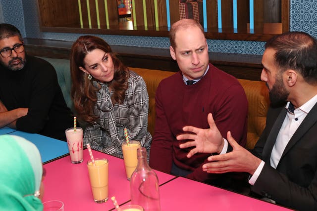 The royals during a visit to MyLahore restaurant in Bradford