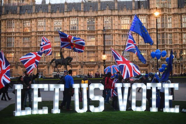 Brexit protests outside Parliament