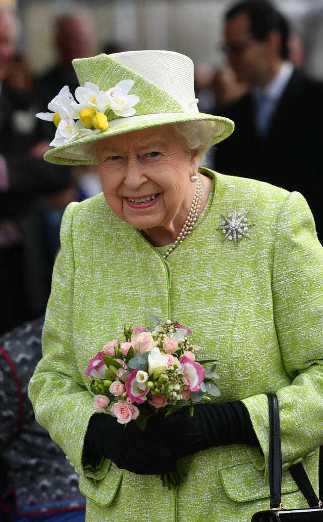 The Queen was all smiles on her arrival